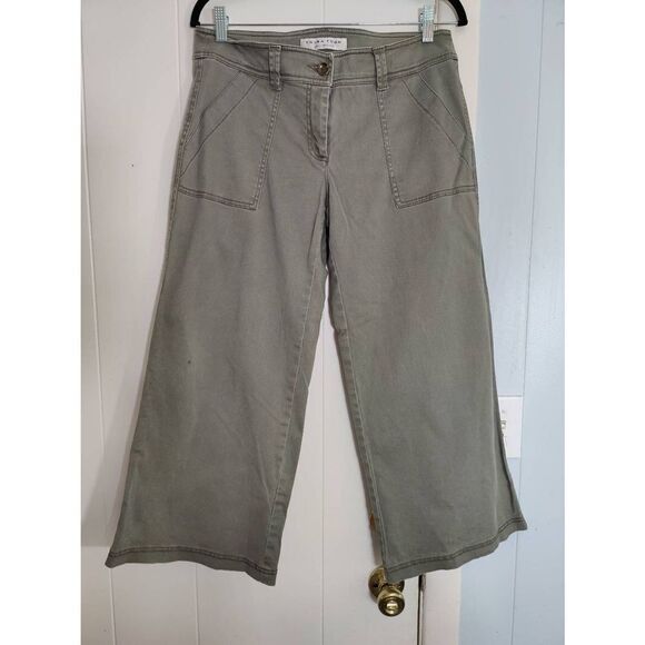 Trina Turk Pants - Trina Turk cotton blend wide leg cropped pants, size women's 6